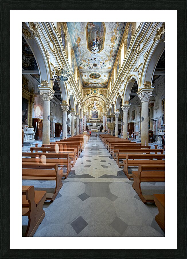 Matera Basilicata Italy. Basilica Pontificia Cattedrale di Maria Santissima della Bruna e SantEustachio Picture Frame print