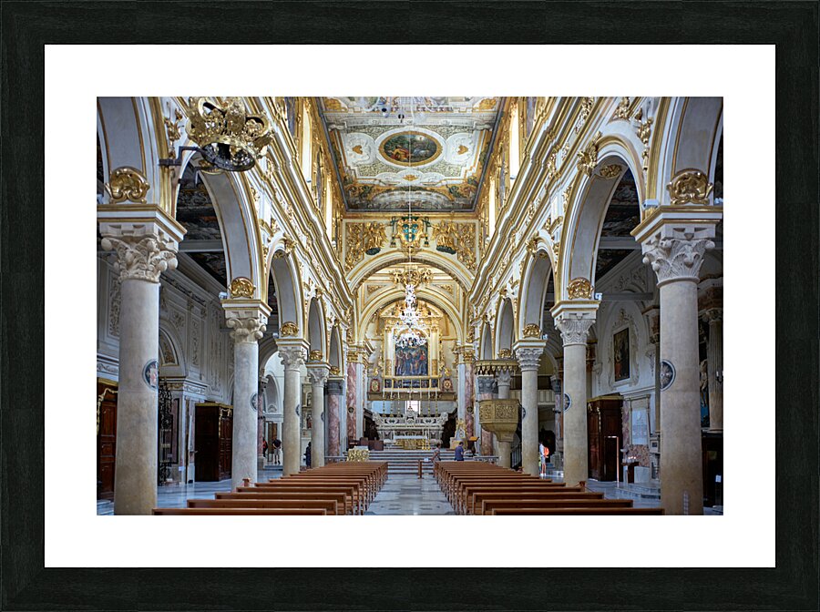 Matera Basilicata Italy. Basilica Pontificia Cattedrale di Maria Santissima della Bruna e SantEustachio Picture Frame print