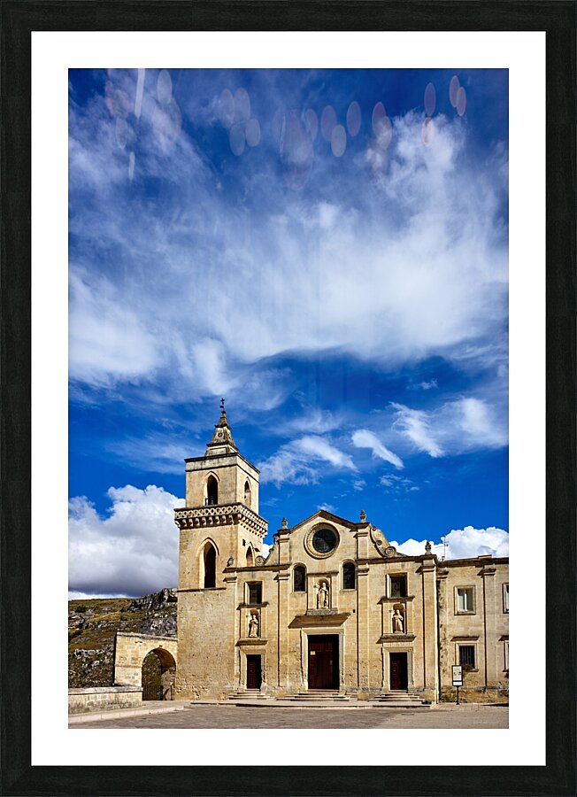 Matera Basilicata Italy. Saint Peter Caveoso Church Picture Frame print