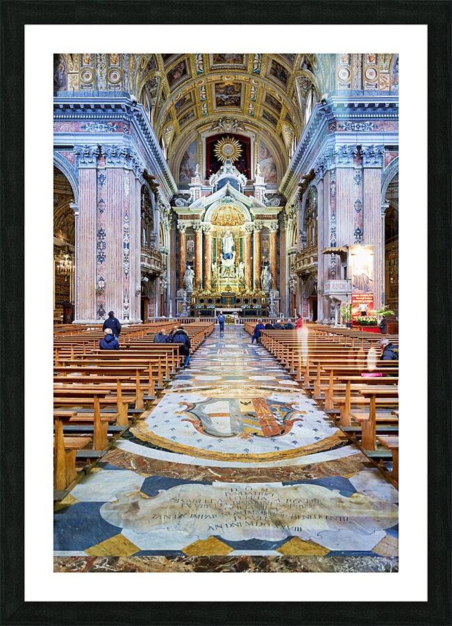 Gesu Nuovo New Jesus is the name of a baroque church in Naples Campania Italy. Picture Frame print