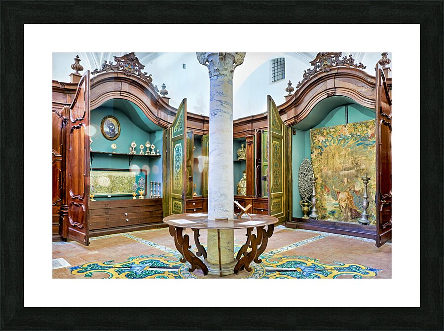 Naples Campania Italy. The Sacred Relics Chamber the “Treasure Chamber” in San Domenico Maggiore a Gothic Roman Catholic church and monastery Picture Frame print