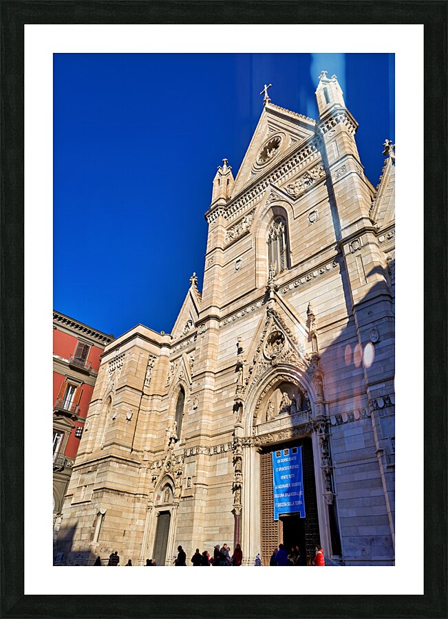 Naples Campania Italy. Naples Cathedral Duomo di Napoli Cattedrale di Santa Maria Assunta or Cattedrale di San Gennaro Picture Frame print