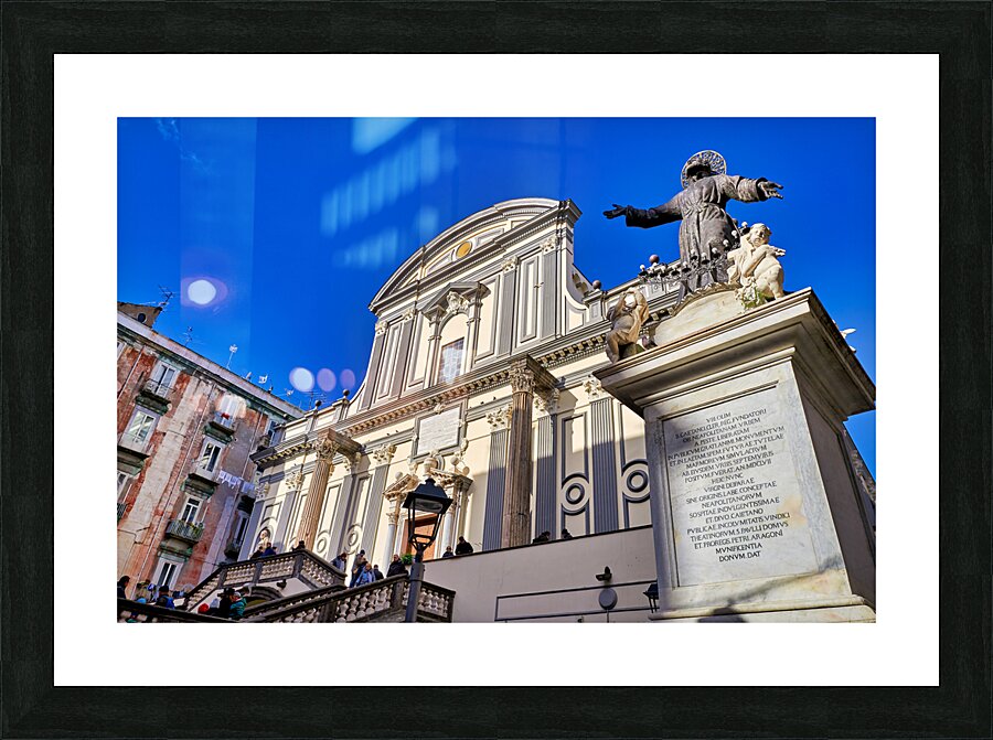 Naples Campania Italy. San Paolo Maggiore is a basilica church in Naples Picture Frame print