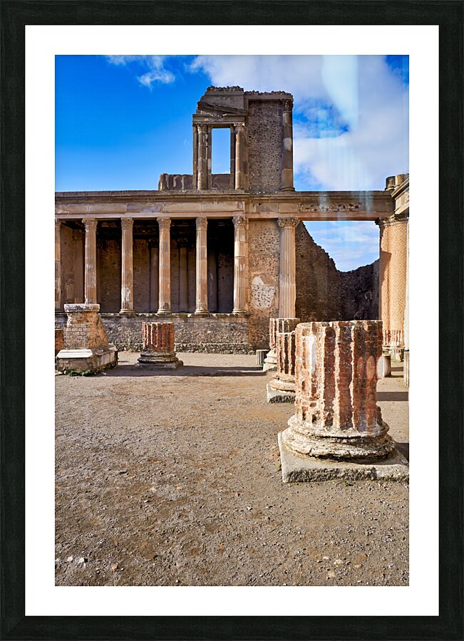 Naples Campania Italy. Pompeii was an ancient Roman city Picture Frame print