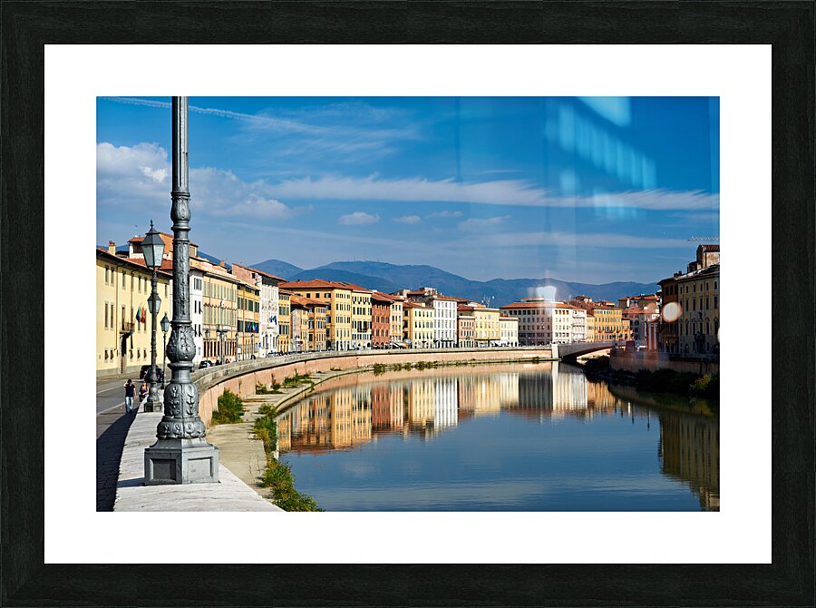 Pisa Tuscany Italy. The Arno river Picture Frame print
