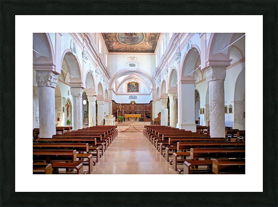 Vieste Gargano. Apulia Puglia Italy. The Cathedral Picture Frame print