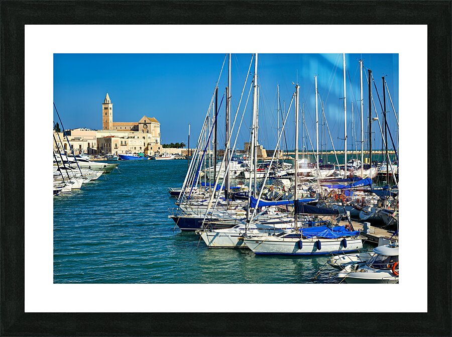 Apulia Puglia Italy. Trani. The seaport Picture Frame print