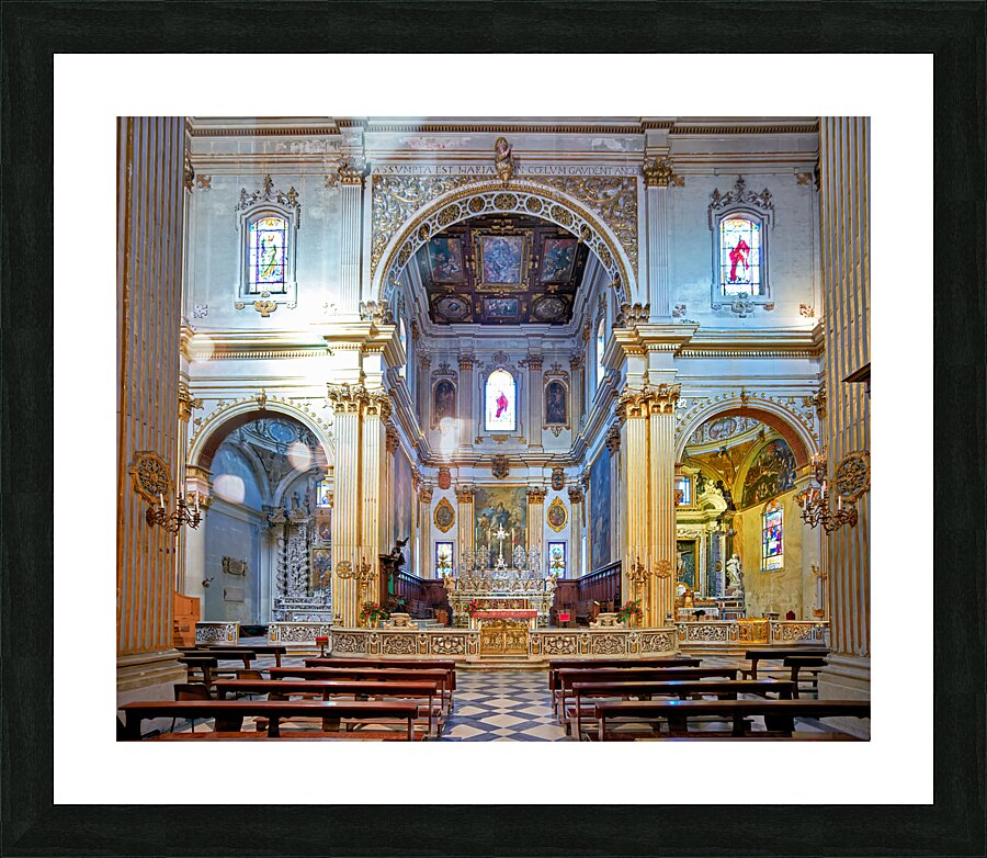 Apulia Puglia Salento Italy. Lecce. Cathedral Maria Santissima Assunta and Saint Orontius Picture Frame print