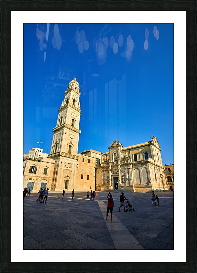 Apulia Puglia Salento Italy. Lecce. Cathedral Maria Santissima Assunta and Saint Orontius Picture Frame print