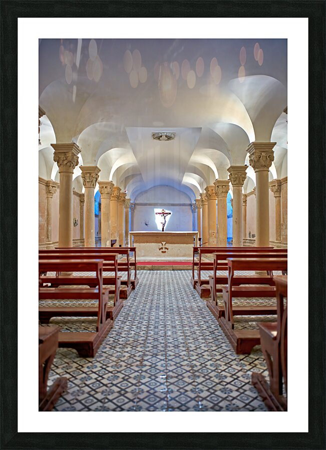 Apulia Puglia Salento Italy. Lecce. Cathedral Maria Santissima Assunta and Saint Orontius. The crypt Picture Frame print