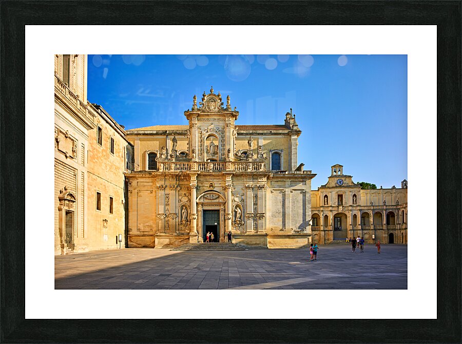 Apulia Puglia Salento Italy. Lecce. Cathedral Maria Santissima Assunta and Saint Orontius Picture Frame print