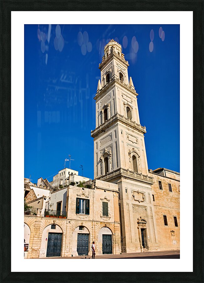 Apulia Puglia Salento Italy. Lecce. Cathedral Maria Santissima Assunta and Saint Orontius Picture Frame print