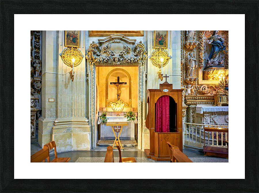 Apulia Puglia Salento Italy. Lecce. Santa Chiara church Picture Frame print