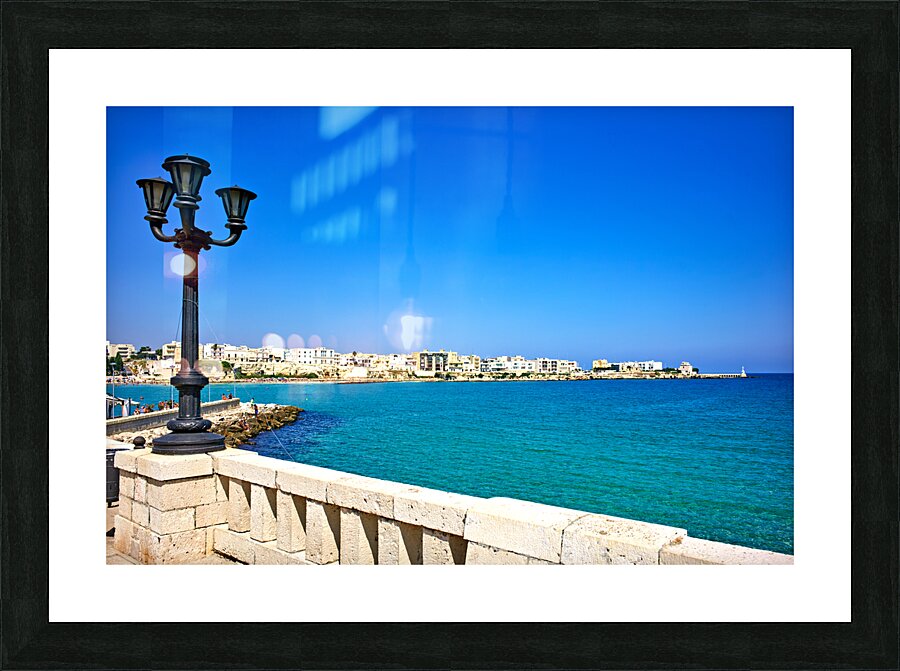 Apulia Puglia Salento. Italy. Otranto. The sea shore Picture Frame print