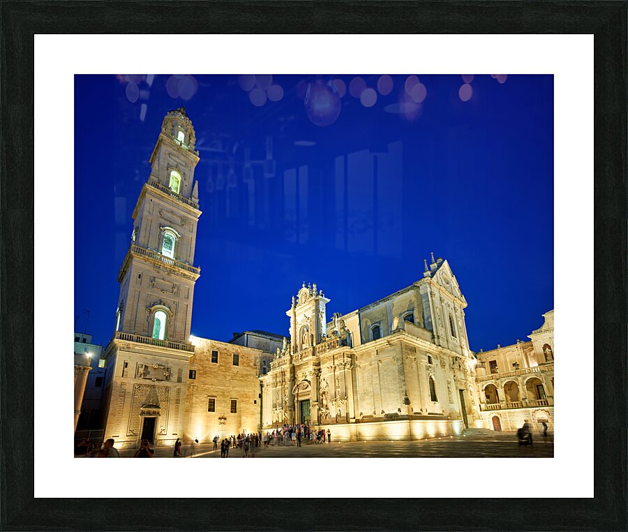 Apulia Puglia Salento Italy. Lecce. Cathedral Maria Santissima Assunta and Saint Orontius Picture Frame print