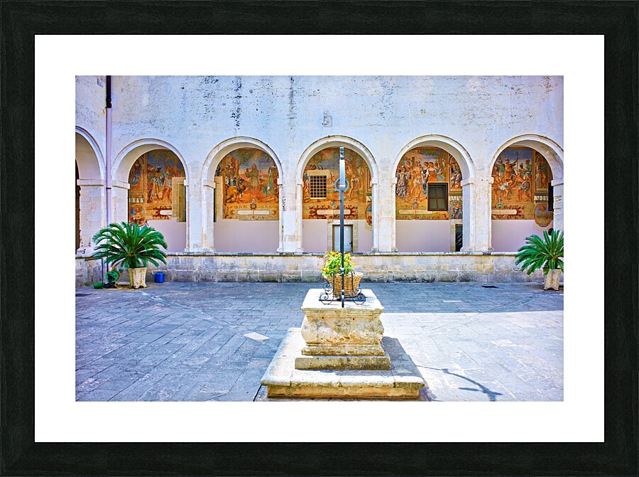 Salento. Apulia Puglia Italy. Galatina. Santa Caterina dAlessandria church. Frescoes in the cloister Picture Frame print