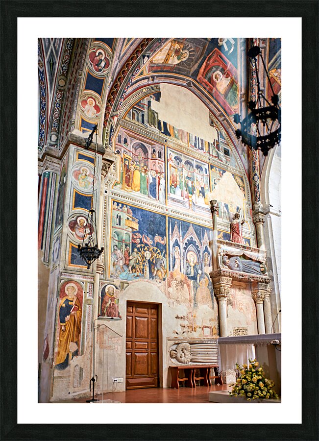 Salento. Apulia Puglia Italy. Galatina. Santa Caterina dAlessandria church. Frescoes by Francesco dArezzo Picture Frame print