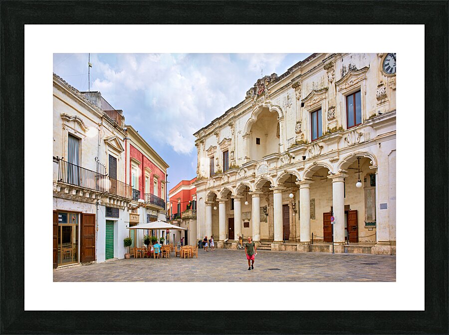 Salento. Apulia Puglia Italy. Nardò. Salandra square Picture Frame print