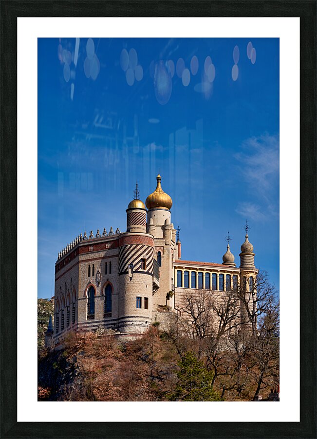 Bologna Italy. Rocchetta Mattei is a fortress located in the northern Apennines Picture Frame print