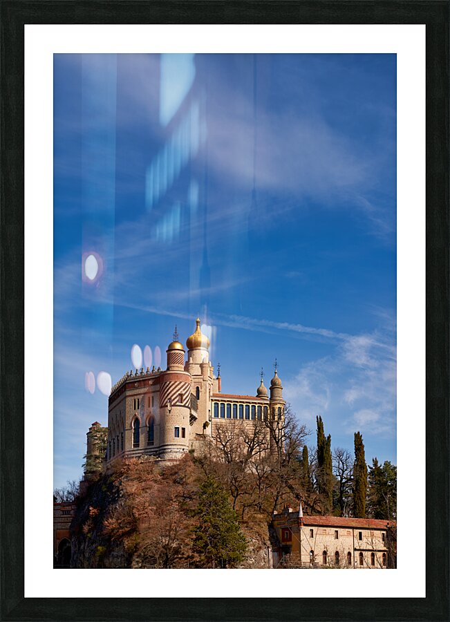 Bologna Italy. Rocchetta Mattei is a fortress located in the northern Apennines Picture Frame print