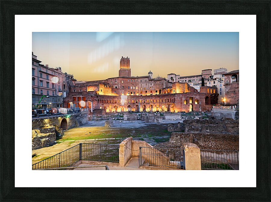 Rome Lazio Italy. Trajans market at Fori Imperiali. Trajans Forum Picture Frame print