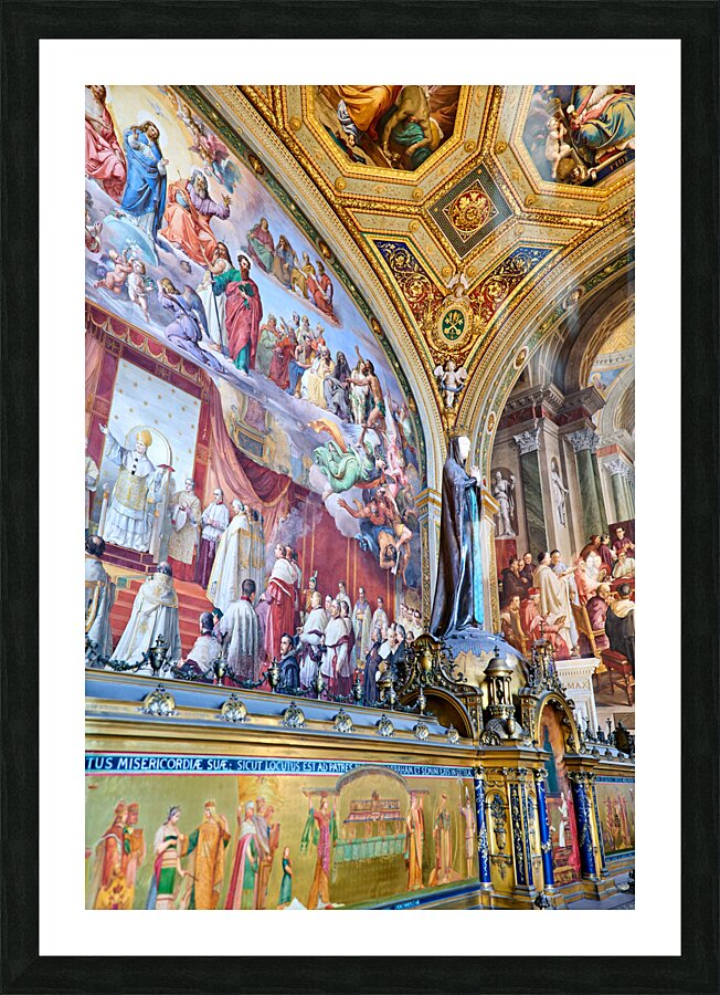 Rome Lazio Italy. The Vatican Museums in Vatican City. Raphael rooms frescoes Picture Frame print