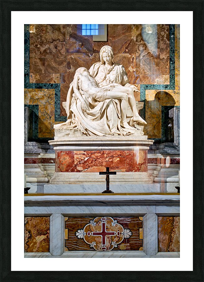 Rome Lazio Italy. Saint Peters Basilica in Saint Peters Square. The Pietà by Michelangelo Picture Frame print