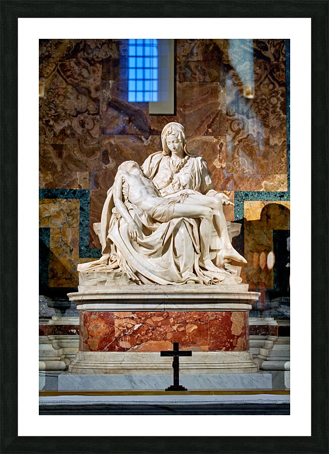 Rome Lazio Italy. Saint Peters Basilica in Saint Peters Square. The Pietà by Michelangelo Picture Frame print
