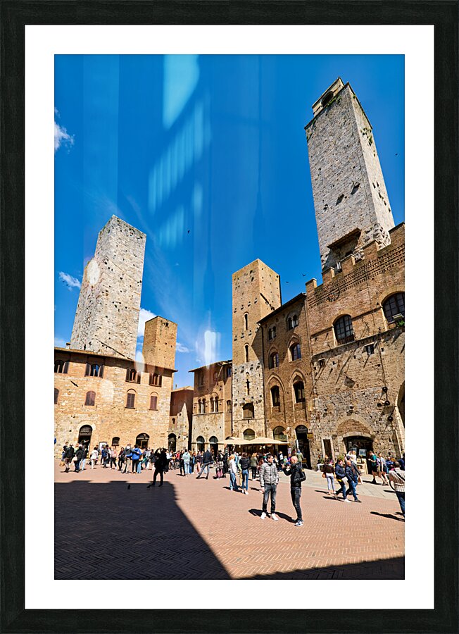 San Gimignano. Tuscany. Italy. Piazza del Duomo Picture Frame print