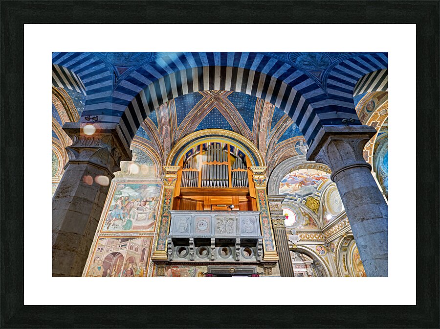 San Gimignano. Tuscany. Italy. The interior of the Collegiata di Santa Maria Assunta. Duomo Cathedral Picture Frame print