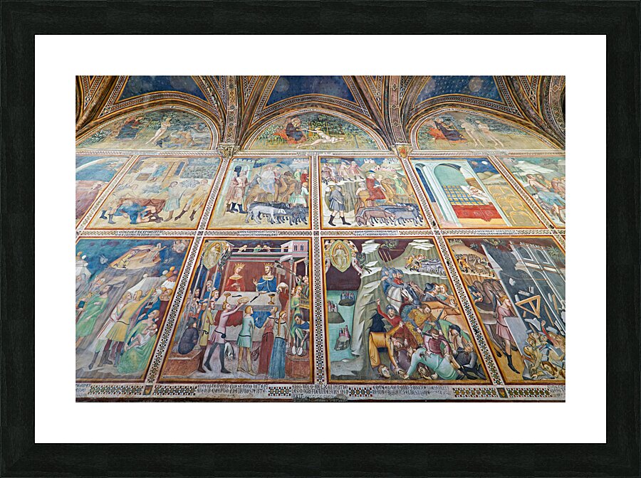 San Gimignano. Tuscany. Italy. The interior of the Collegiata di Santa Maria Assunta. Duomo Cathedral Picture Frame print