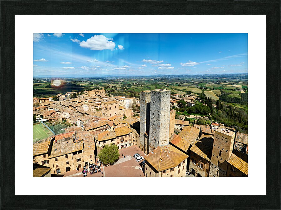 San Gimignano. Tuscany. Italy. Aerial view of the old town Picture Frame print