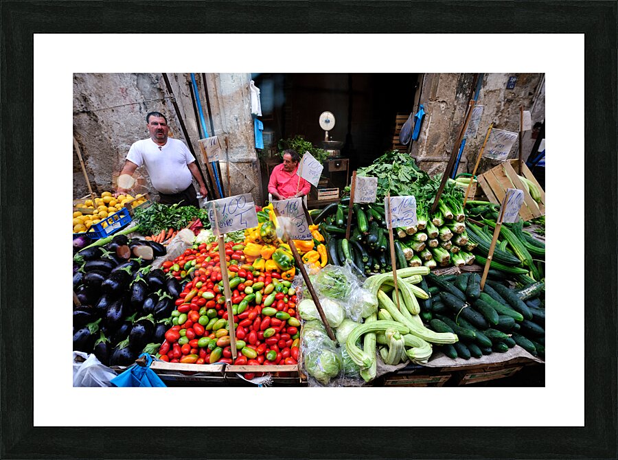 Palermo Sicily Italy. La Vucciria open air market Picture Frame print