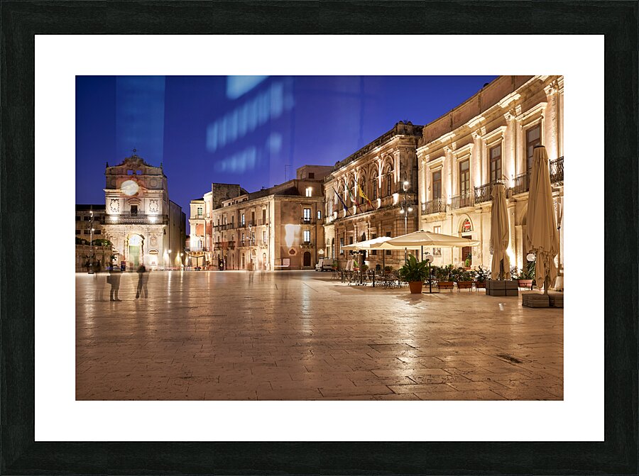 Santa Lucia Alla Badia church in the Piazza Duomo of Syracuse Ortygia Sicily Italy Picture Frame print