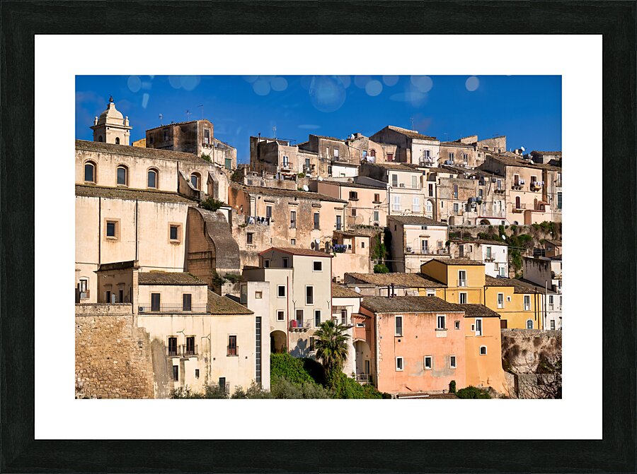 The old houses of Ragusa Ibla Sicily Italy Picture Frame print