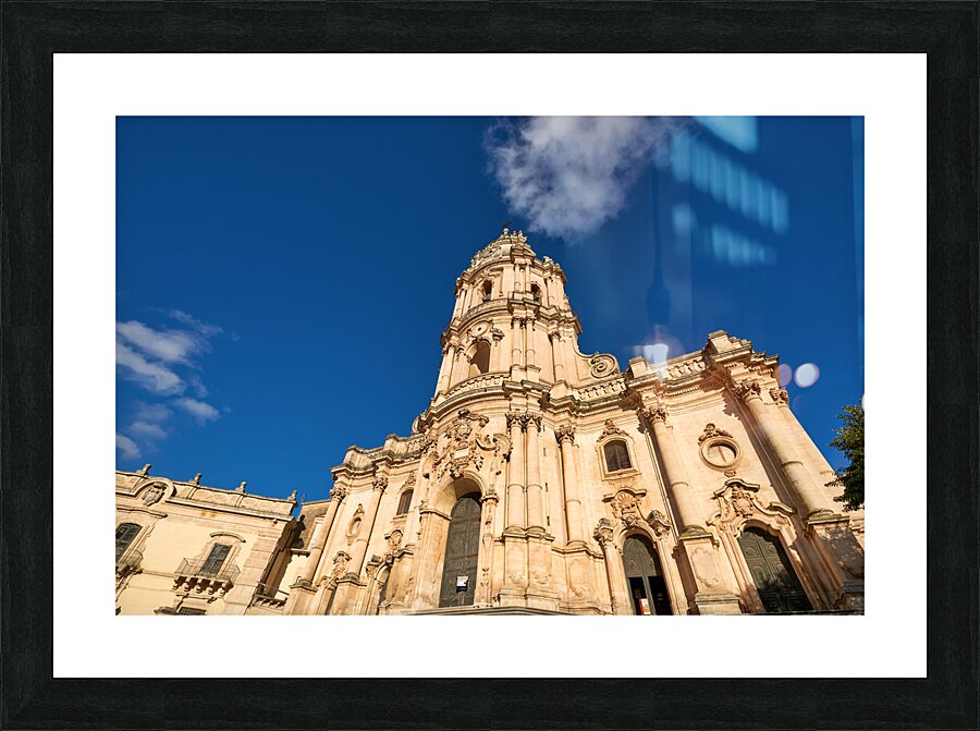 Duomo of San Giorgio Cathedral in Modica Sicily Italy Picture Frame print