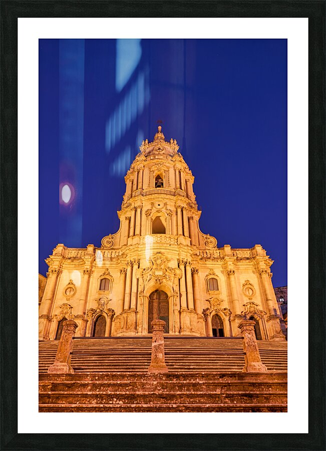 Duomo of San Giorgio Cathedral in Modica Sicily Italy Picture Frame print