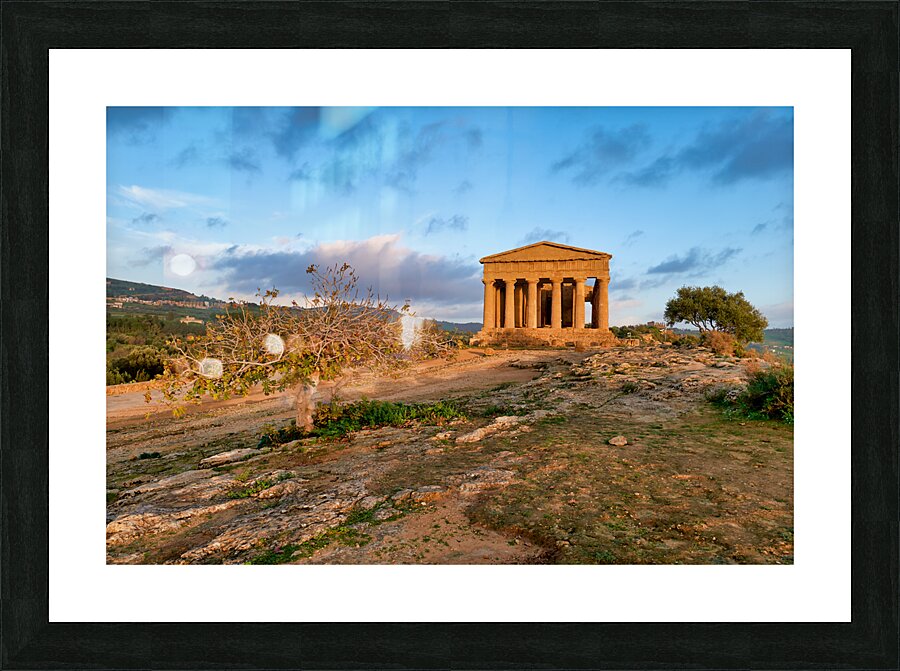 Temple of Concordia Tempio della Concordia. Valle dei Templi Valley of the Temples. Agrigento Sicily Italy Picture Frame print