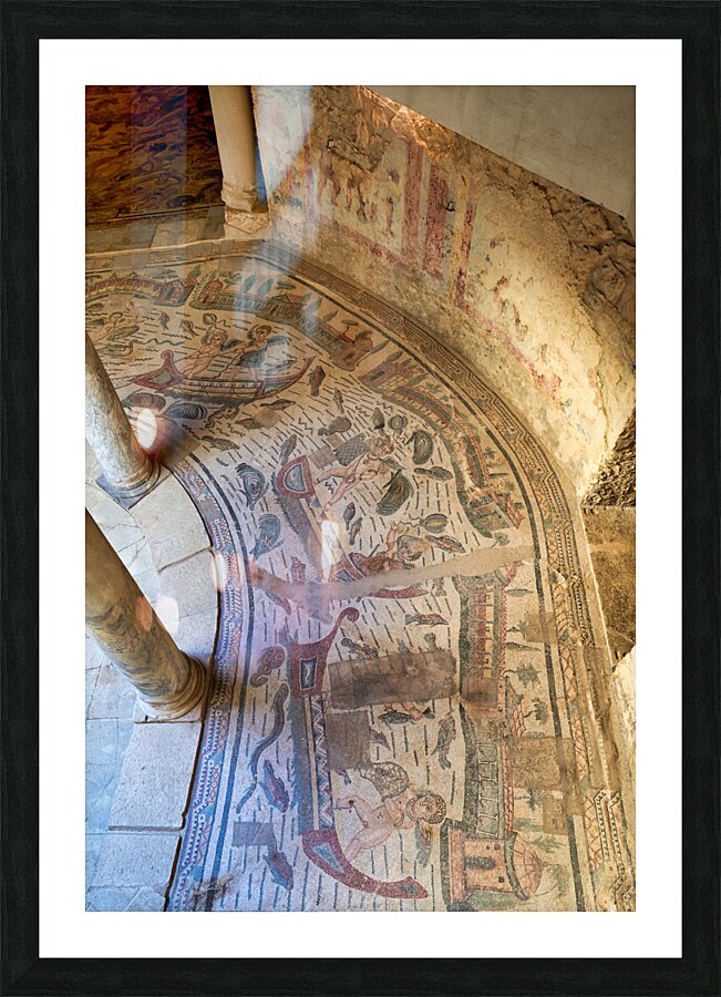 Mosaics at Villa Romana del Casale Roman Villa in Piazza Armerina Sicily Italy Picture Frame print