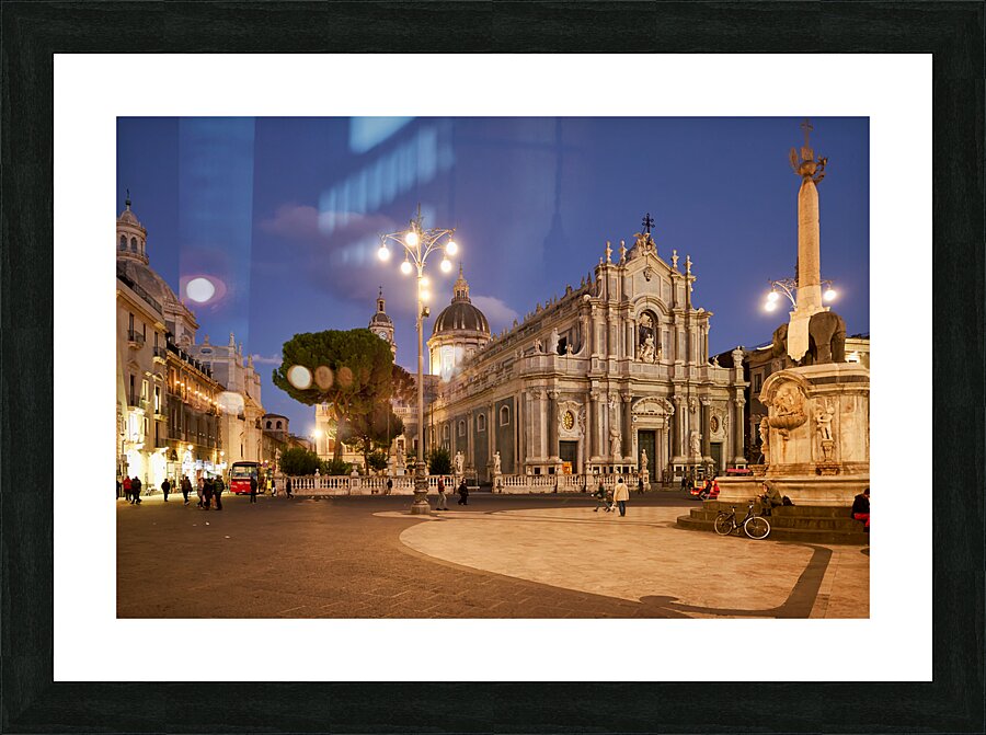 Metropolitan Cathedral of Saint Agatha Duomo Catania Sicily Italy Picture Frame print