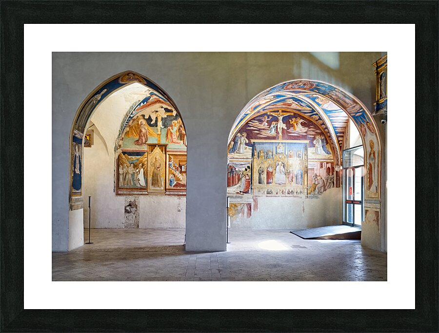 Montefalco Umbria Italy. San Francesco Church frescoed by Benozzo Gozzoli Picture Frame print