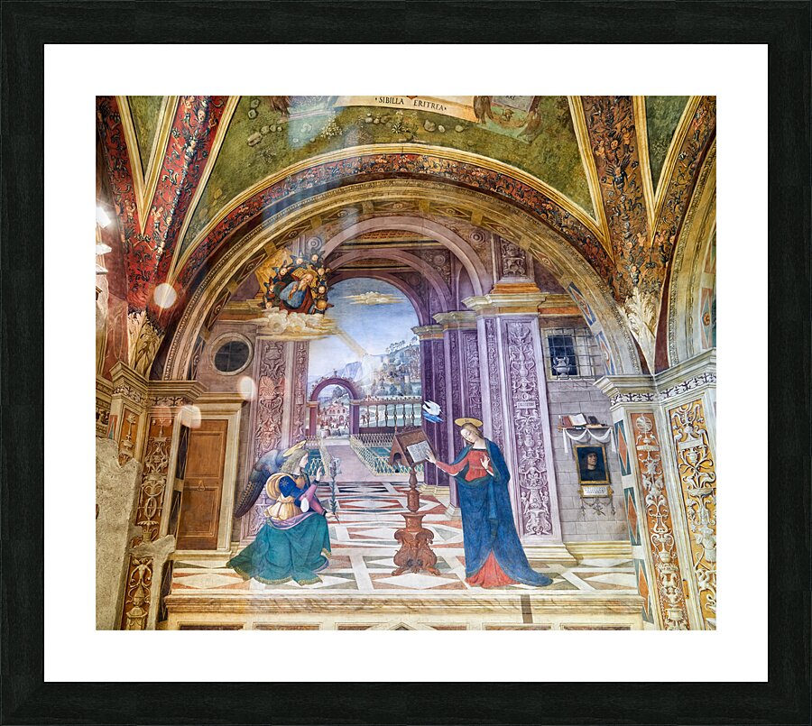 Spello Umbria Italy. Baglioni Chapel frescoed by Pinturicchio in Santa Maria Maggiore Church Picture Frame print
