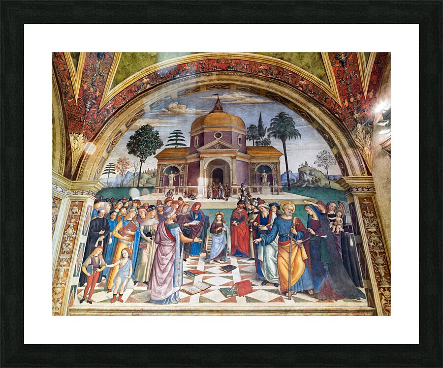 Spello Umbria Italy. Baglioni Chapel frescoed by Pinturicchio in Santa Maria Maggiore Church Picture Frame print
