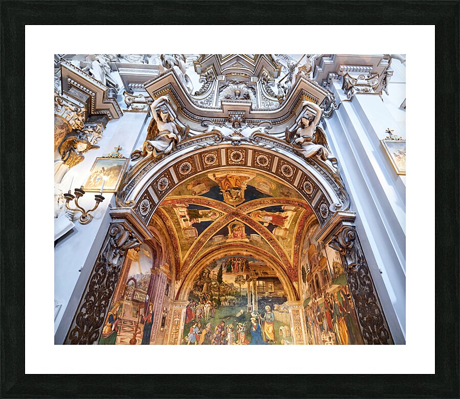Spello Umbria Italy. Baglioni Chapel frescoed by Pinturicchio in Santa Maria Maggiore Church Picture Frame print