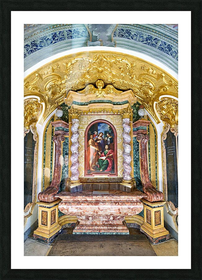 Orvieto Umbria Italy. The chapel of the Madonna di San Brizio frescoed by Fra Angelico and Benozzo Gozzoli Picture Frame print