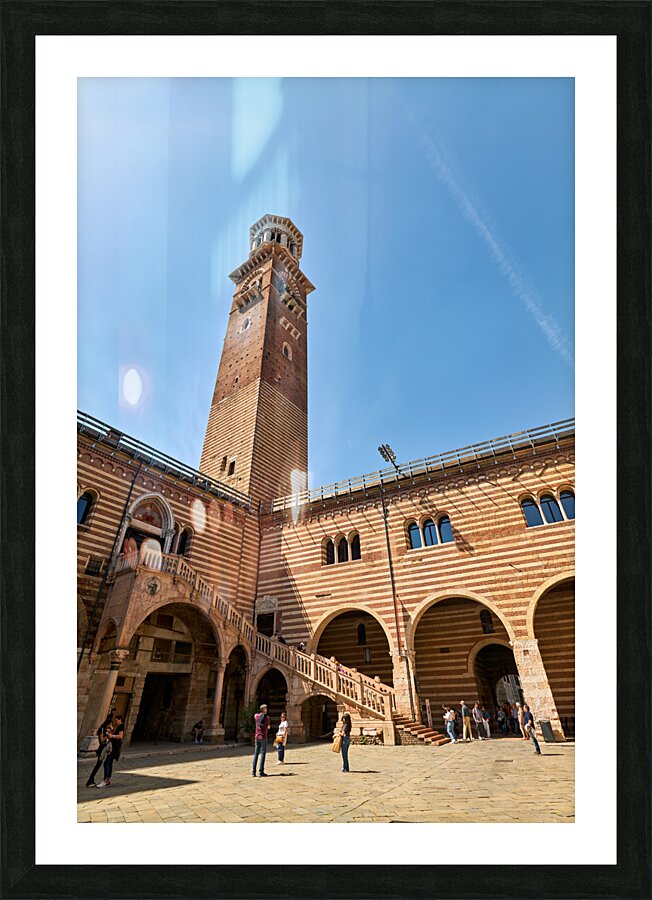 Verona Veneto Italy. Torre dei Lamberti Impression et Cadre photo