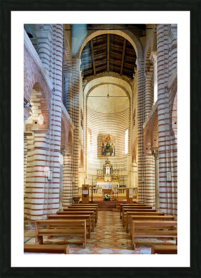Verona Veneto Italy. San Lorenzo Basilica Picture Frame print