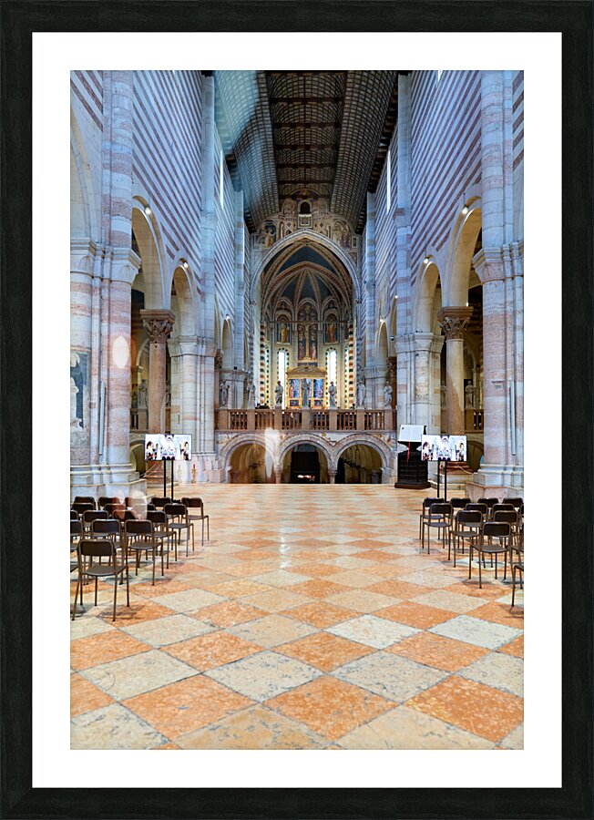 Verona Veneto Italy. The Basilica of San Zeno Picture Frame print