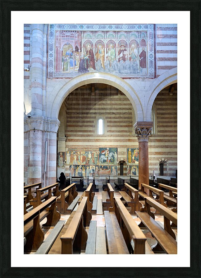 Verona Veneto Italy. The Basilica of San Zeno Picture Frame print