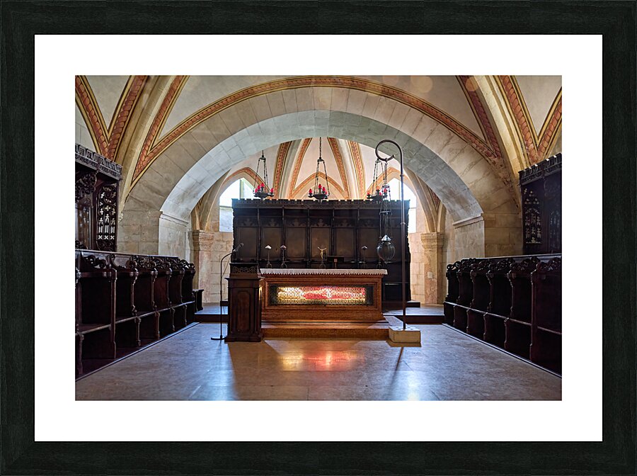 Verona Veneto Italy. The Basilica of San Zeno. The corpse of the saint in the crypt Picture Frame print